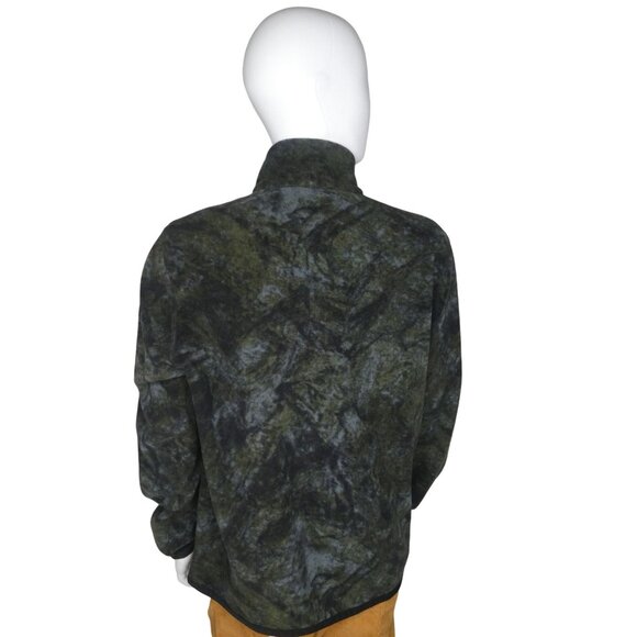 Timberland Men's Polartec Mix Media Full-Zip Fleece  Army Green - Picture 3 of 7